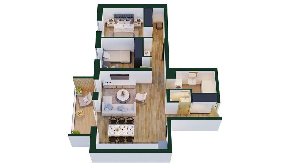 Tallinn | Kolde Rannamaja | Kolde pst 72 | Kolde pst 72-04 | Korteri 3D vaade Tallinn | Kolde Rannamaja | Kolde pst 72 | Kolde pst 72-04 | Korteri 3D vaade